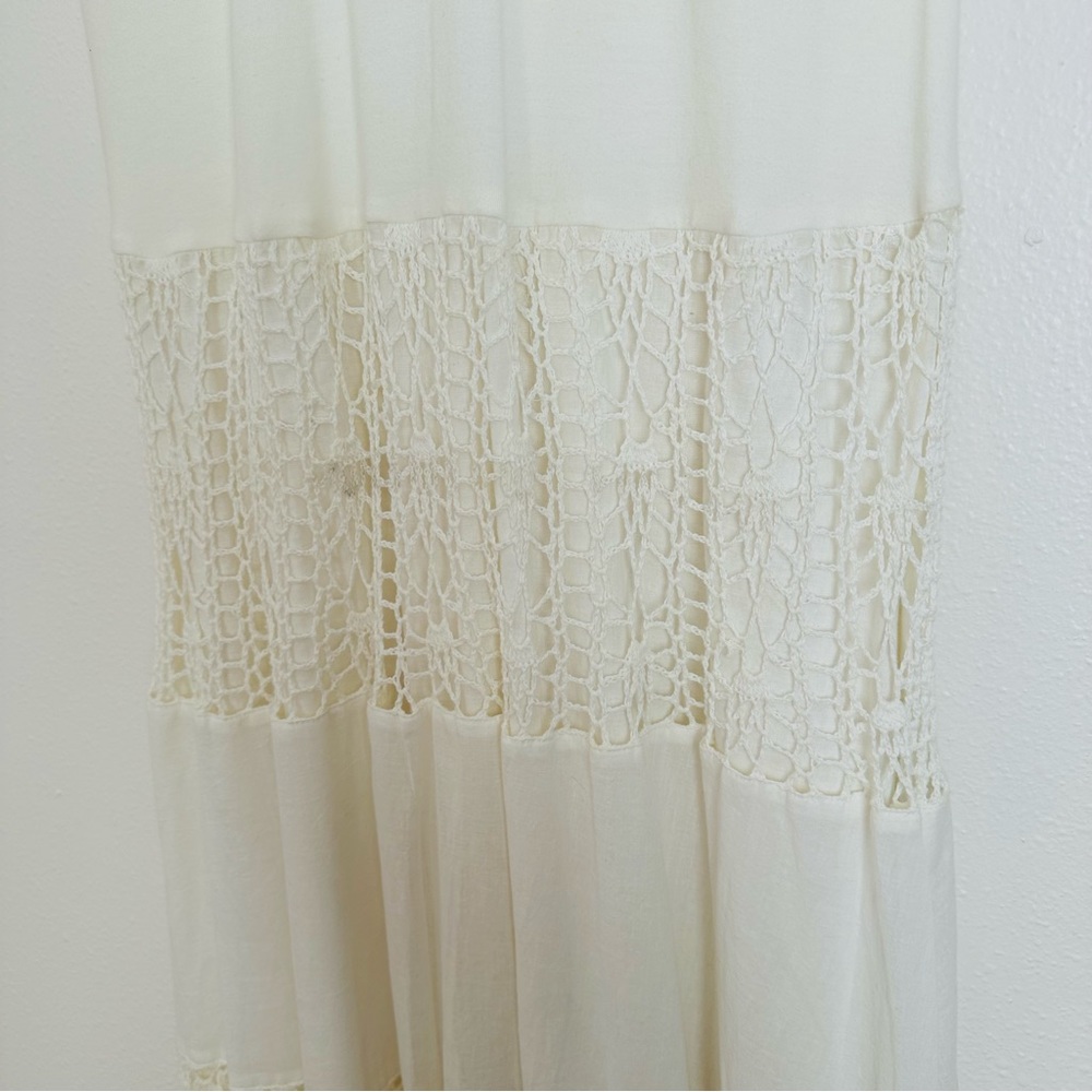 V Christina Maxi crochet sleeveless boho V-neck smocked dress - Picture 9 of 11